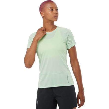 Salomon - Cross Run Short-Sleeve T-Shirt - Women's - Aqua Foam