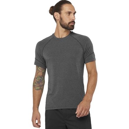 Salomon - Runlife Short-Sleeve Shirt - Men's - Deep Black Heather