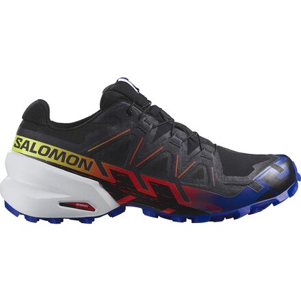 Salomon - Speedcross 6 GORE-TEX Blue Fire Trail Running Shoe - Black/Surf The Web/Safety Yellow