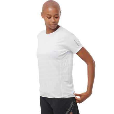 Salomon - Sense Aero GFX T-Shirt - Women's - White/Gray Violet