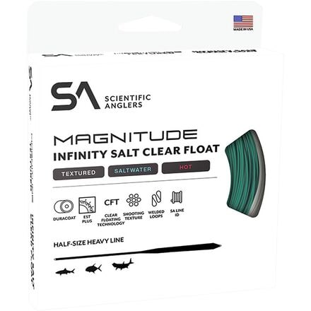 Scientific Anglers - Magnitude Textured Infinity Salt 12ft Clear Float Tip Line - Aqua/Clear