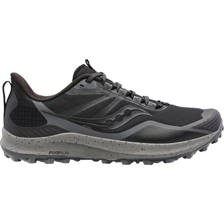 Saucony - Peregrine 12 Wide Trail Running Shoe - Men's - Black/Charcoal