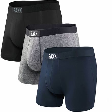 SAXX - Vibe Modern Fit Boxer - 3 Pack - Men's - Black/Grey/Blue