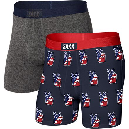 SAXX - Ultra Boxer - 2-Pack - Men's - Peace Baby/Graphite