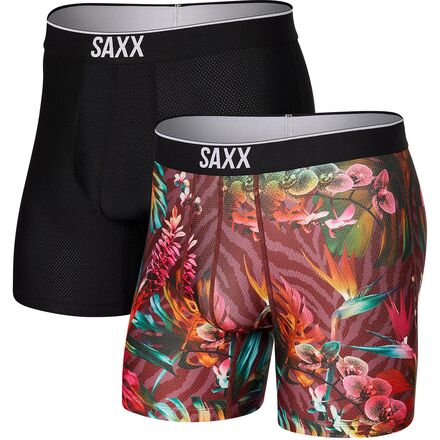 Saxx Quest Boxer Fly In Lana Merino Per Uomo – Intimo Sportivo Con Tecnologia BallPark Pouch, Vita Anti-Rotolamento, Cucitura 15 Cm