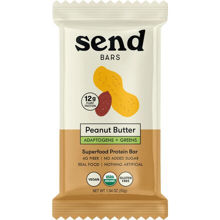 SEND Bars - Organic Protein Bar- 8-Pack - Peanut Butter