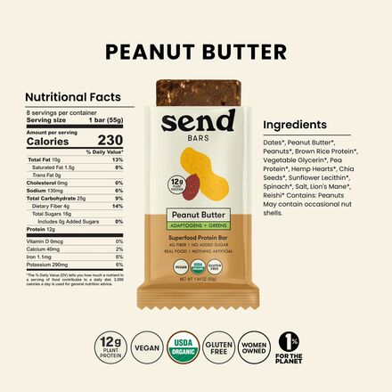 SEND Bars - Organic Protein Bar- 8-Pack