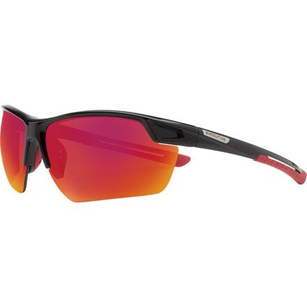 Suncloud Polarized Optics - Contender Polarized Sunglasses - Black/Polarized Red Mirror
