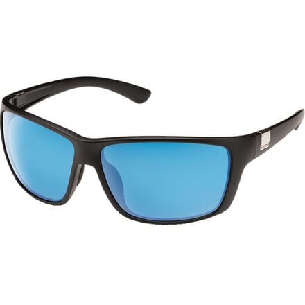 Suncloud Polarized Optics - Councilman Polarized Sunglasses - Matte Black/Polarized Blue Mirror