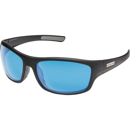 Suncloud Polarized Optics - Cover Polarized Sunglasses - Matte Black/Polarized Blue Mirror