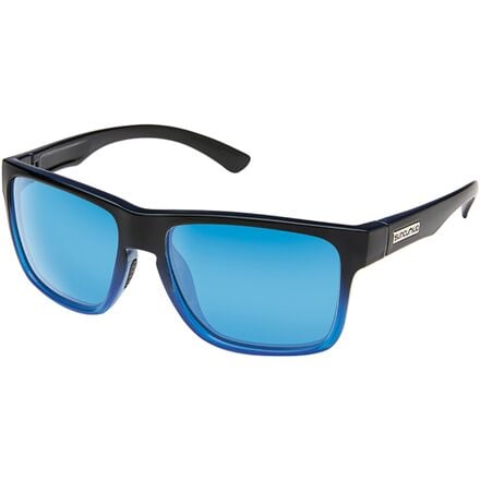 Suncloud Polarized Optics - Rambler Polarized Sunglasses - Black Blue/Polarized Blue Mirror