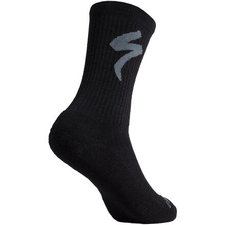 Specialized - Merino Midweight Tall Logo Sock - Black