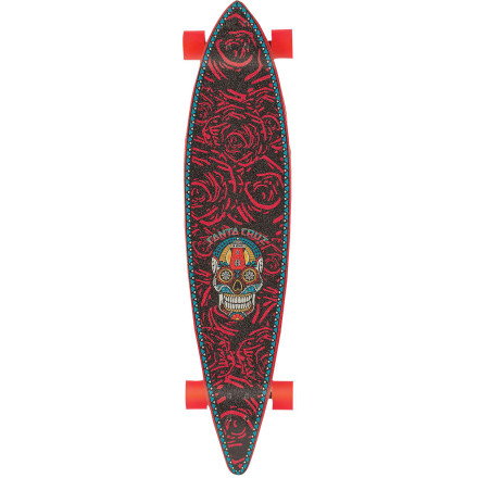 Longboard Santa Cruz Sugar Skull 42,5" X 10" - Occasion, état Fonctionnel, Quelques Marques