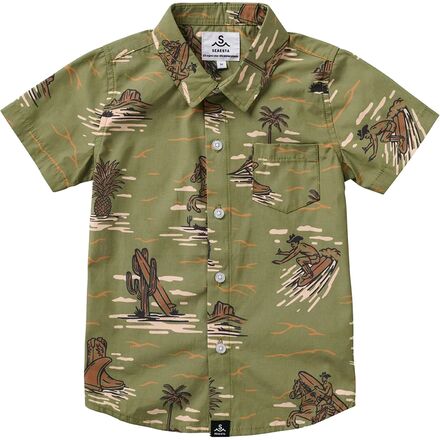 Surfing Cowboy Button Up Shirt - Boys'
