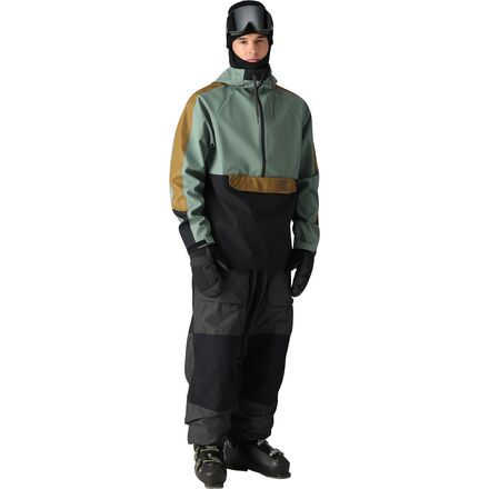 686 Men's Home Anorak Msize BlackGRid 686 Mens Waterproof Anorak