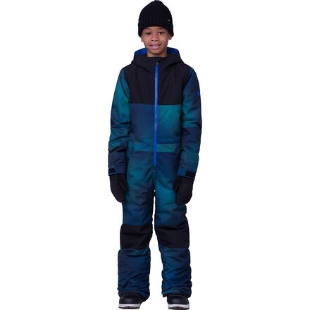 686 - Shazam One-Piece Snow Suit - Kids' - Blue Spray Colorblock