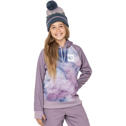 686 - Bonded Fleece Pullover Hoodie - Girls' - Dusty Orchid Marble
