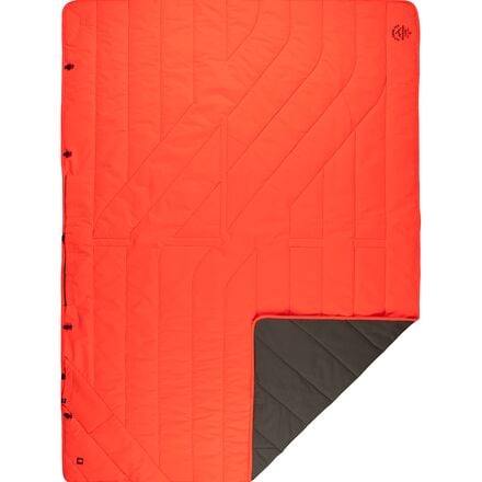 686 - Waterproof Hooded Puffer Blanket - Fluoro Orange/Charcoal