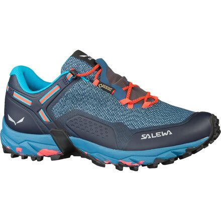 Salewa - Speed Beat GTX Hiking Shoe - Women's - Patriot Blue/Fluo Coral