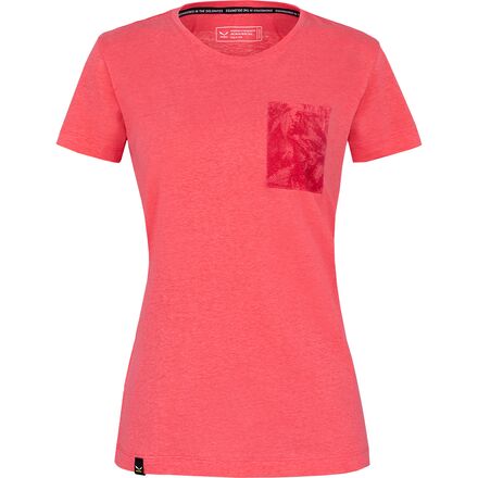 Salewa - Puez Hemp Pocket T-Shirt - Women's - Calypso Coral