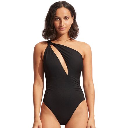 Seafolly - Collective One Shoulder One Piece Swimsuit - Women's - Black