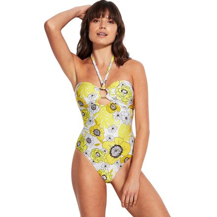 Seafolly - Summer Of Love Ring Front One Piece Swim Suit - Women's - Wild Lime