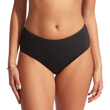Seafolly - Collective Wide Side Retro Bottom - Women's - Black
