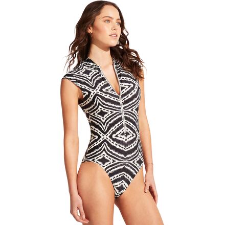 Seafolly - Zanzibar Zip-Front One-Piece Swim Suit - Women's