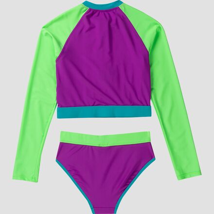 Seafolly - Long-Sleeve Rashguard Swimsuit Set - Girls'