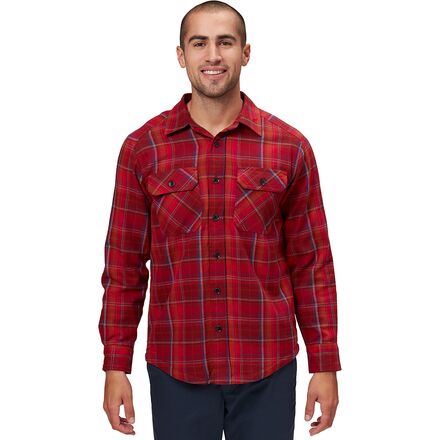 Stoic - Fleece Lined Shirt Jacket - Men's - Rust Red Plaid
