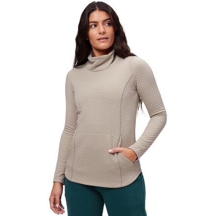 Stoic - Quilted Cowl Neck Pullover - Women's - Silver Grey