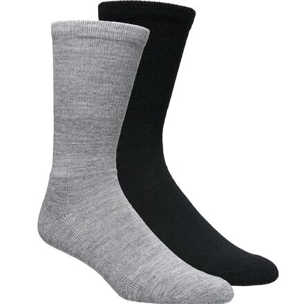 Stoic - Calf Length Hiking Sock - 2-Pack - Women's - Black Textured Natural