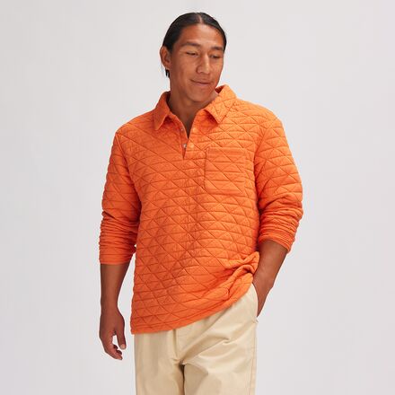 Stoic - Venture Quilted Rugby Long-Sleeve Polo - Men's - Harvest Pumpkin