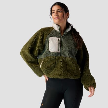 Stoic - MTN 1/2-Zip High Pile Fleece Pullover - Women's - Agave Green/Olive Night