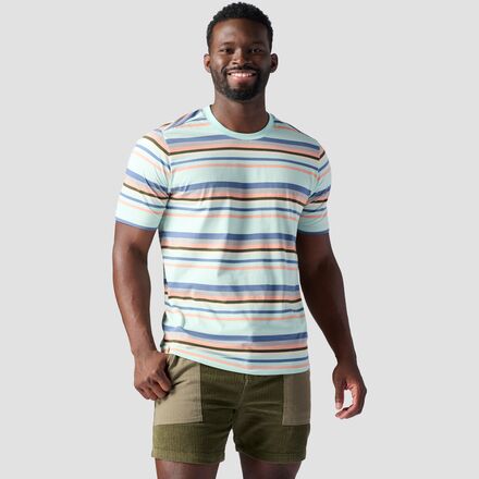 Stoic - Short-Sleeve Striped T-Shirt - Men's - Eggshell Blue Stripe