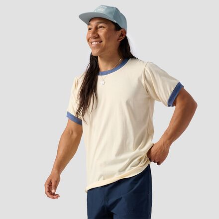 Stoic - Ringer Short-Sleeve T-Shirt - Men's - Cream/Light Navy
