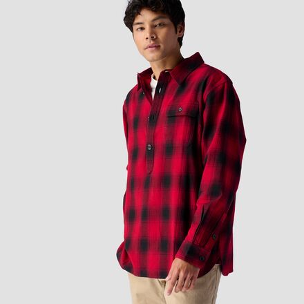 Stoic - Flannel Pullover - Men's - Black/Red Plaid