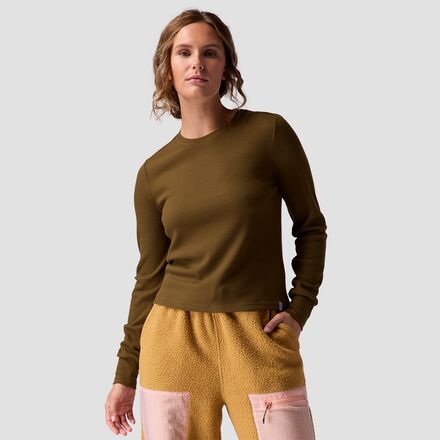 Wicking Waffle Long-Sleeve Crewneck - Women's