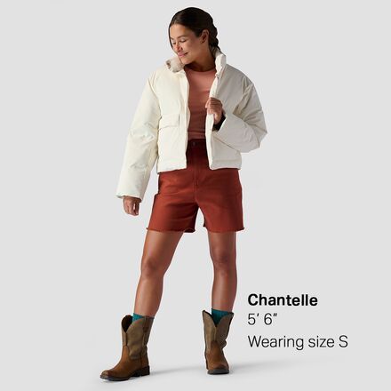 Stoic - Cropped Boxy Snap Front Puffer - Women's