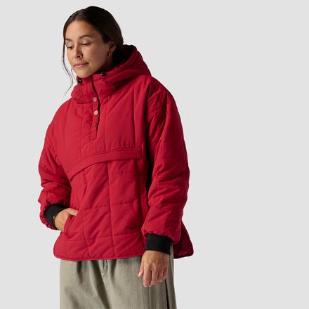 Stoic - Quilted 1/2 Snap Pullover - Women's - Cranberry