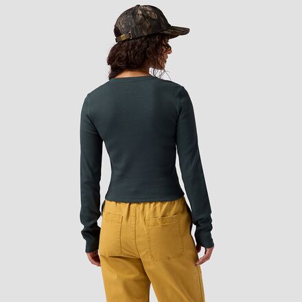 Stoic - Ribbed Long-Sleeve Tiny Top - Women's