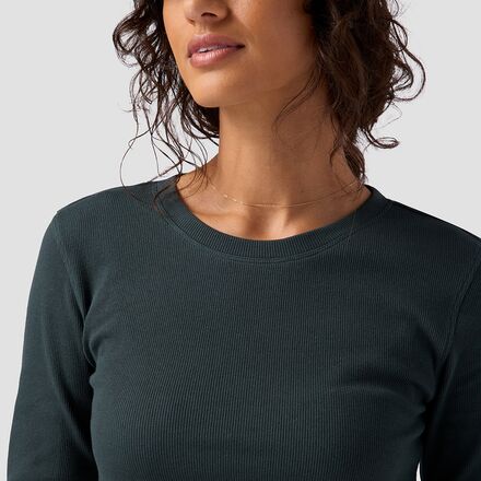 Stoic - Ribbed Long-Sleeve Tiny Top - Women's
