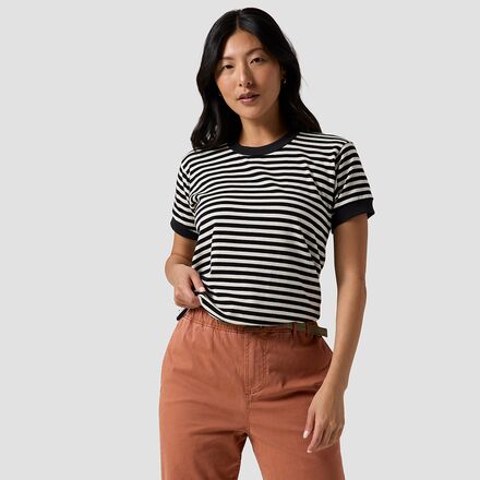 Striped Ringer Short-Sleeve T-Shirt - Women's