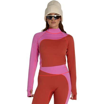 Wool Sculpt Merino Baselayer Mock Neck Top - Women's