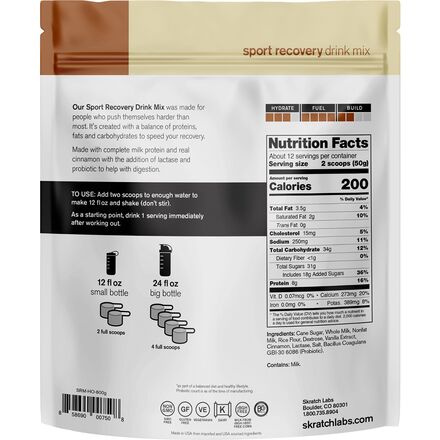 Skratch Labs - Sport Recovery Drink Mix - 12-Serving