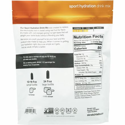 Skratch Labs - Hydration Sport Drink Mix - 60-Serving Bag