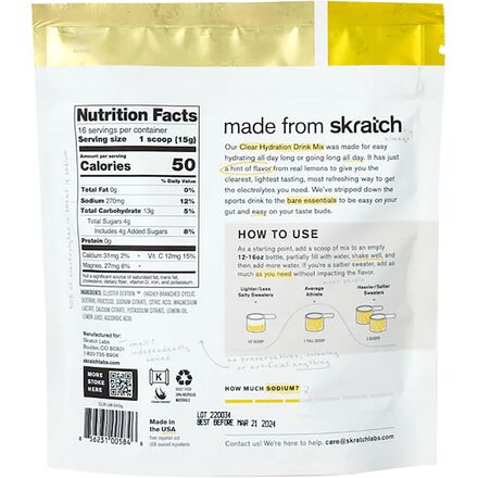Skratch Labs - Clear Hydration Drink Mix - 16-Serving