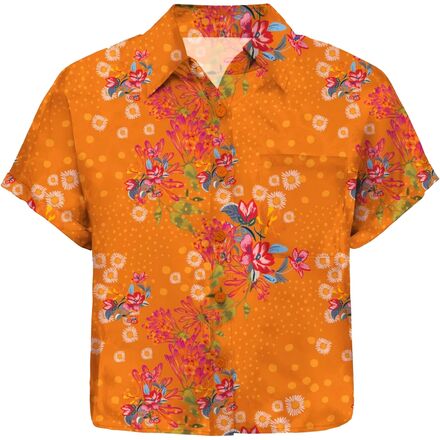 Explorer Cropped Short-Sleeve Button-Up Jersey - Women's