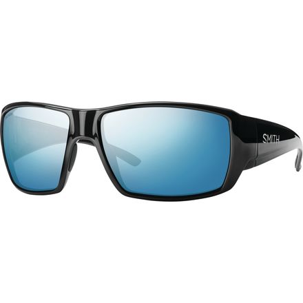 Smith - Guide's Choice Polarized Sunglasses - Black/Blue Mirror