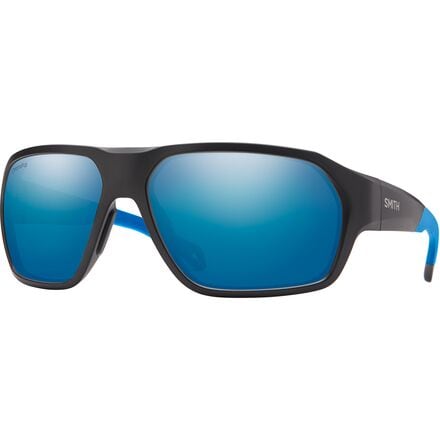 Smith - Deckboss Polarized Sunglasses - Matte Black Blue/ChromaPop Polarized Blue Mirror